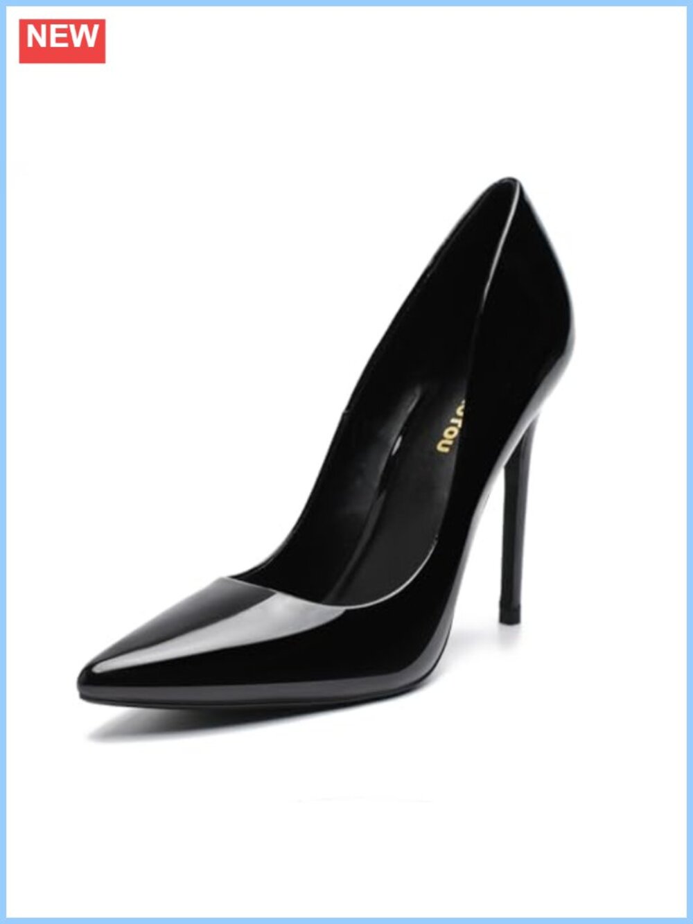 Unisex High Heels for Men and Women 4.7 Inch Stiletto Heels Patent Leather